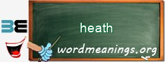 WordMeaning blackboard for heath